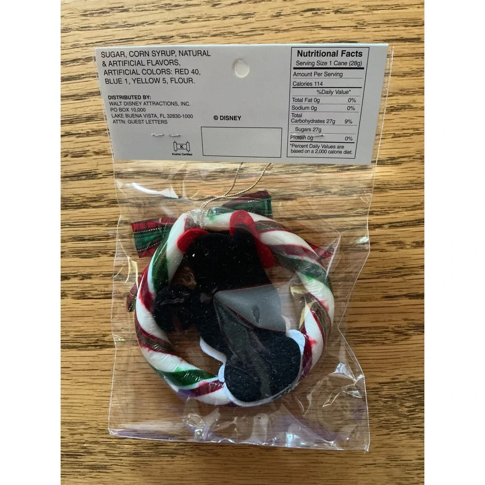 Disney Holiday Candy Wreath Ornament Set 5 Mickey Minnie Pluto Goofy Donald16226